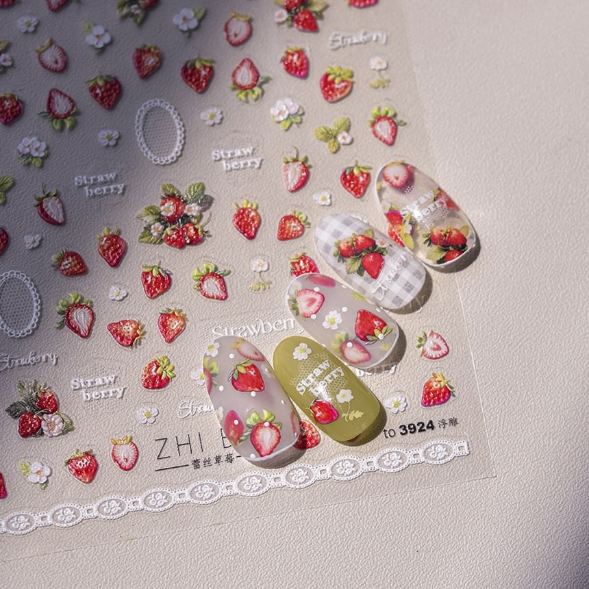 tomoni - Aardbeien Nail Art Stickers