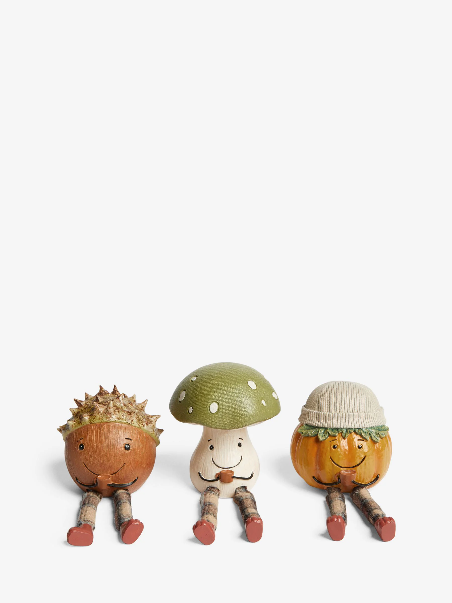 Set van 3 herfst Ornamenten met bungelende benen