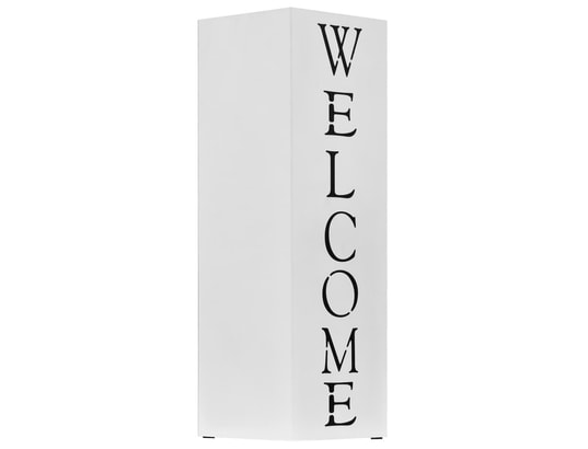 VIDAXL - Porte parapluie Porte-parapluie welcome acier blanc