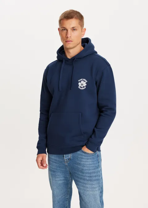 Hoodie met merk print blauw (BLW)