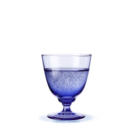 Holmegaard Flow Glas På Fod, Dark Blue, 35 cl
