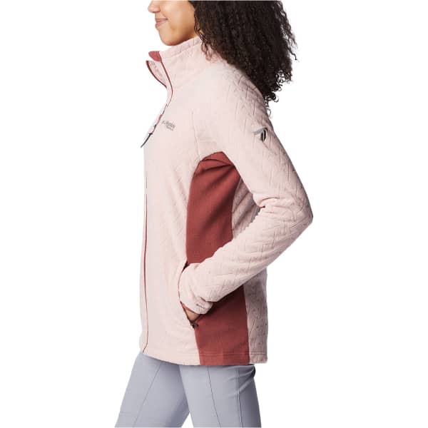 Veste polaire randonnée COLUMBIA TITAN PASS 3.0 FULL ZIP FLEECE W DUSTY PINK/BEETROOT