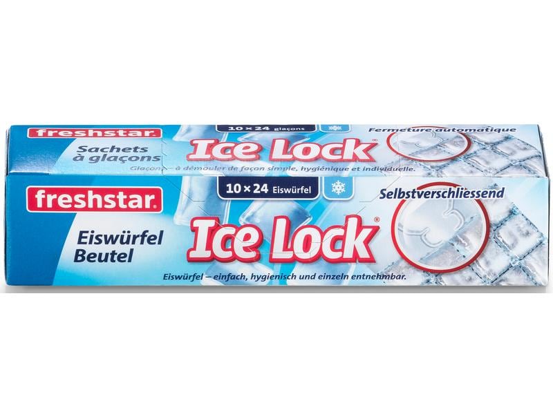 Freshstar Eiswürfelbeutel 10 Stück für 24 Würfel Eiswürfel-Beutel