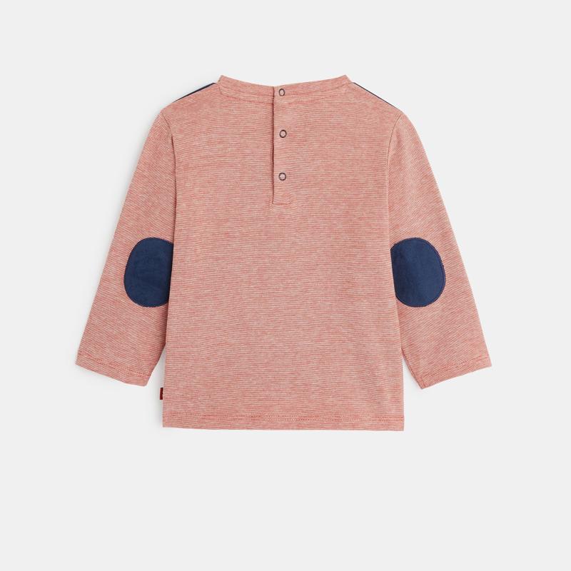 T-shirt rayé animaux orange bébé garçon Orange