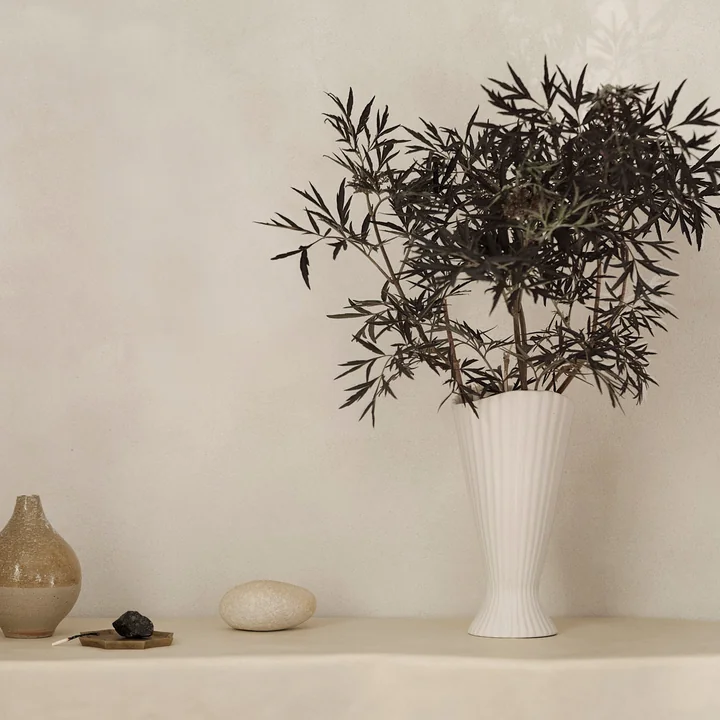 Ferm Living - Fountain Vase, H 30 cm, off-white