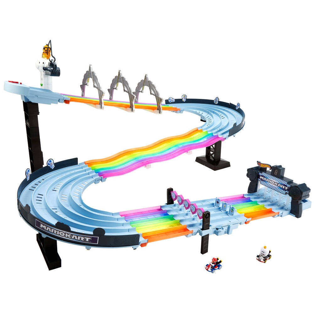 Hot Wheels Mario Kart Regenbogen-Spielset mit Fahrzeugen