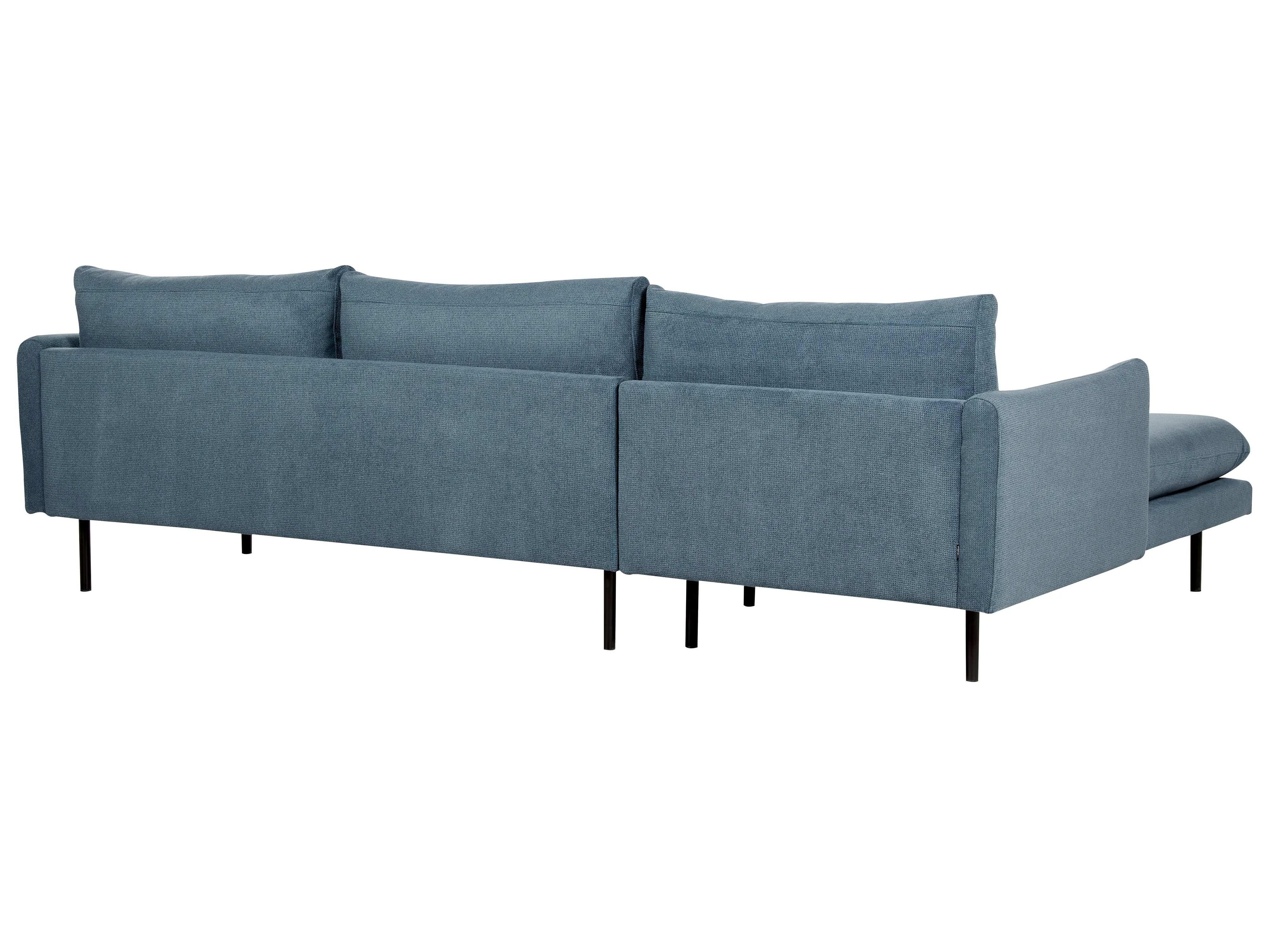 Hoekbank 4-zits VINTERBRO Chenille Blauw rechtszijdig