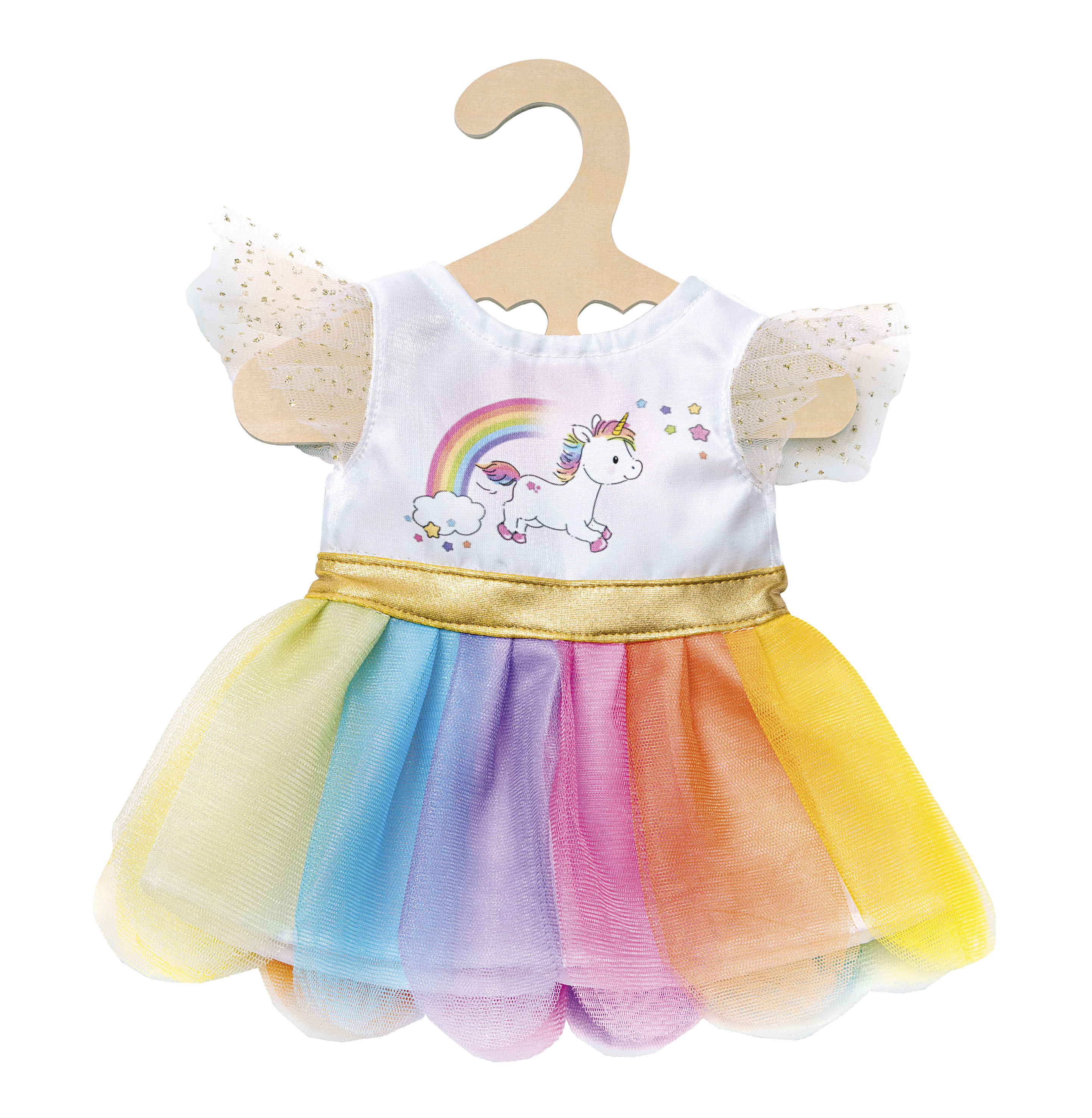 Puppenkleidung EINHORN-KLEID „HENRI“ (35-45cm) in bunt
