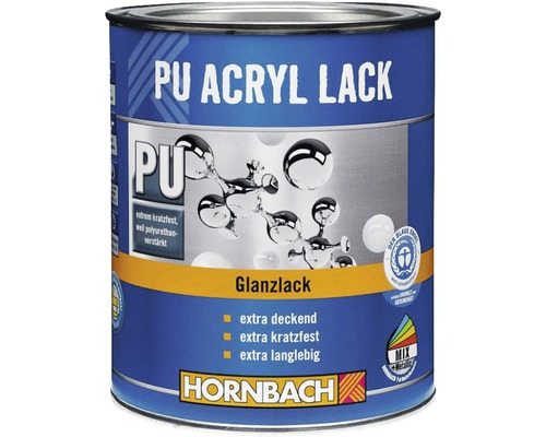 HORNBACH Kleurverf PU Acrylverf Glanzend Gletsjerwit 750 ml