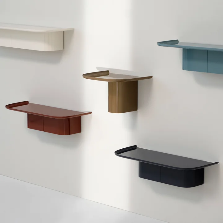 HAY - Korpus Wandregal mit Kleiderhaken, L, brick red