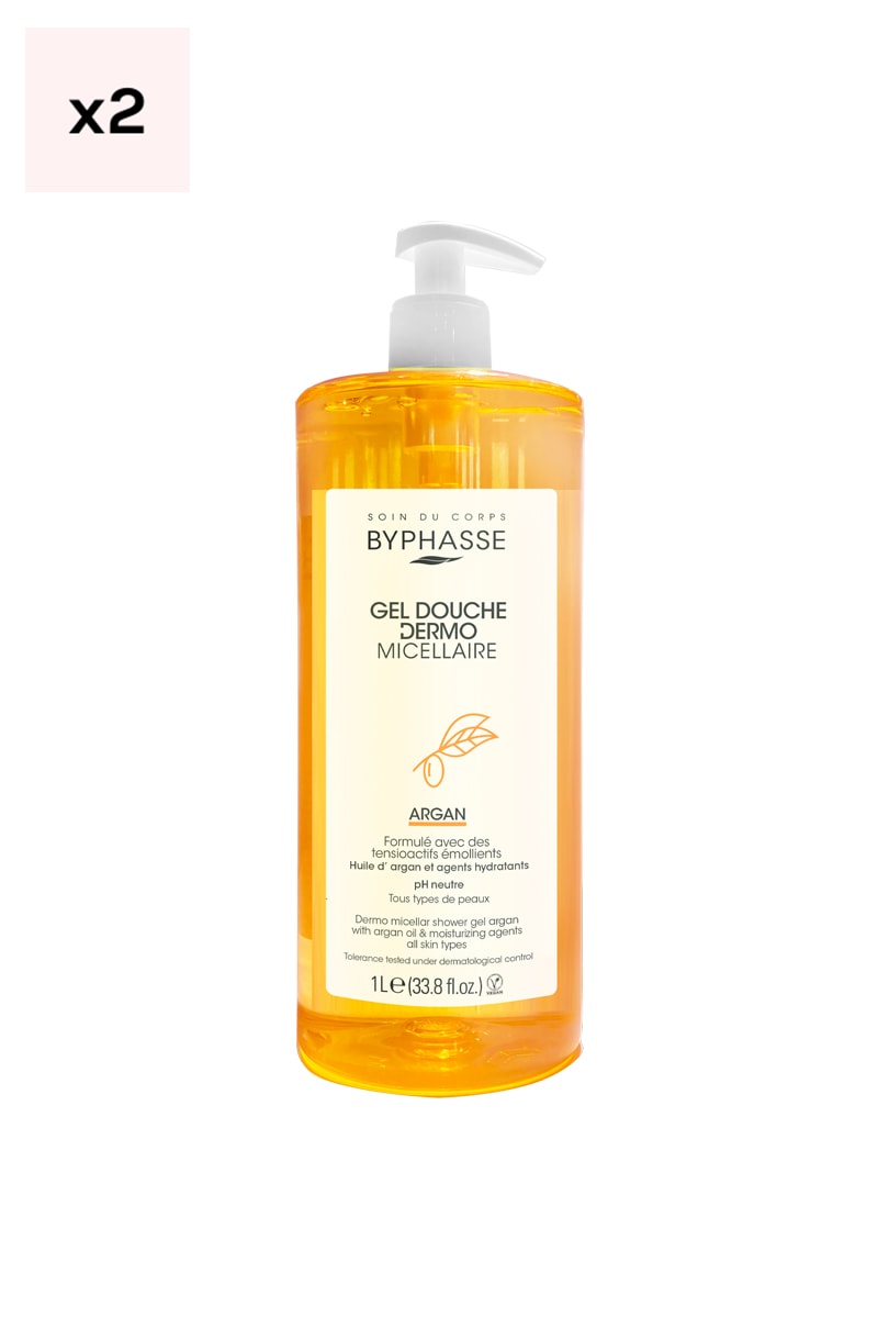 Gels douche dermo-micellaires - Argan - 2 x 1 L