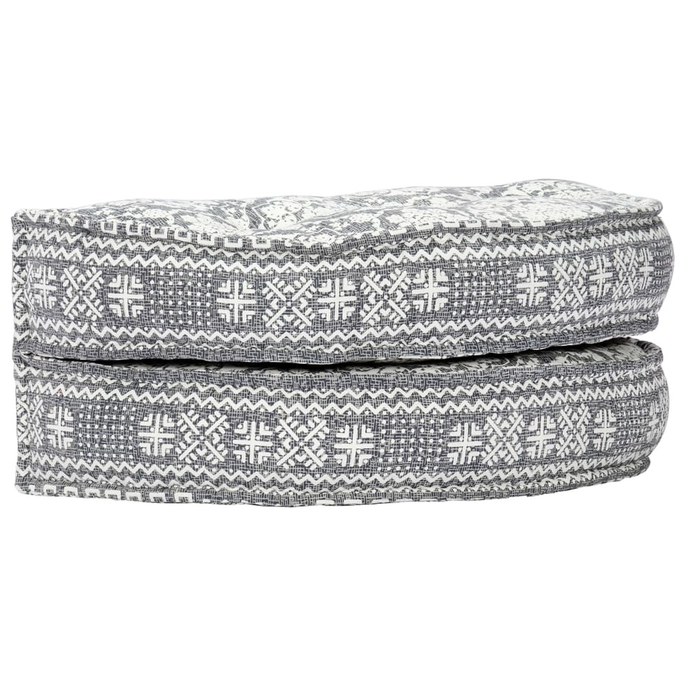 Pouf 100x20 cm gris clair tissu