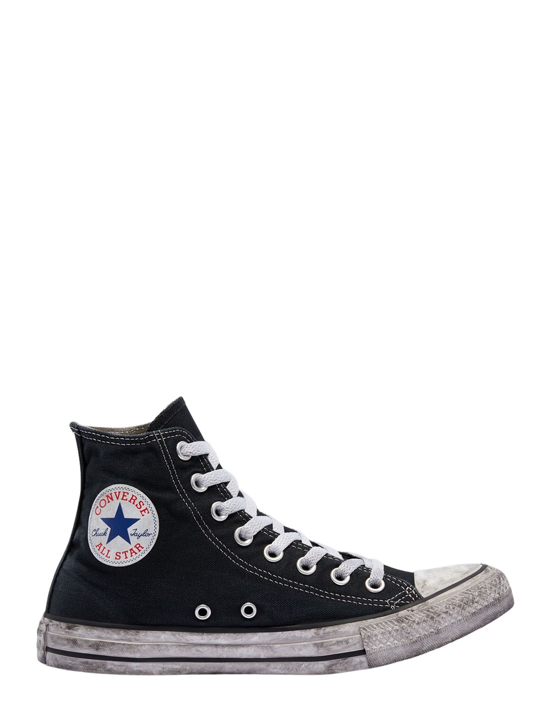 converse sneakers montantes femme ctas canvas hi noir effet vieilli