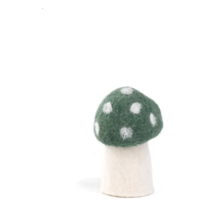 Muskhane Champignon Dotty décoratif en feutre | Vert foncé