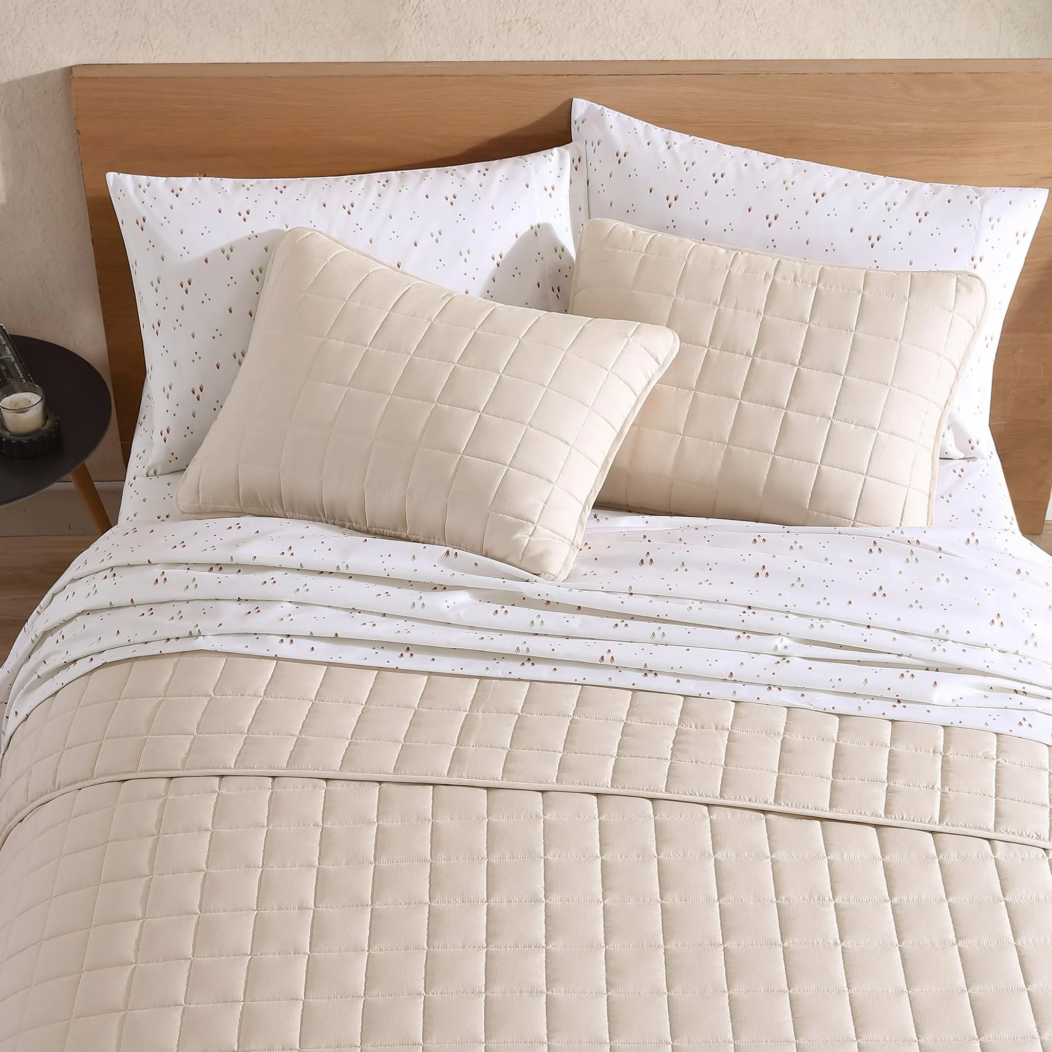 Origami Maison Ensemble Draps Lit Simple - Herbes