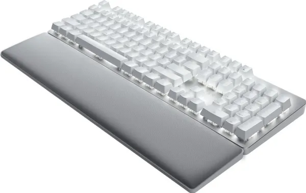 Razer Pro Type Ultra - Tastatur - bagbelyst - trådløs - USB-C, Bluetooth, 2.4 GHz - QWERTY - USA - tastkontakt: Razer Yellow