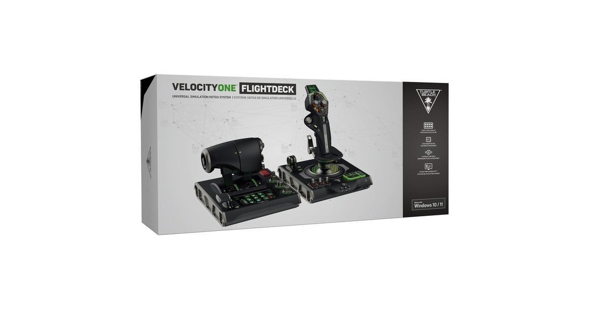 Turtle BeachVelocityOne Flightdeck gaming hotas  (Zwart, Windows 10/11)