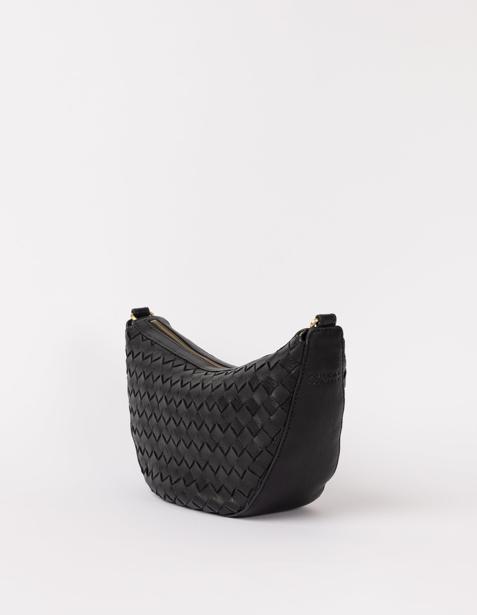 Leo - Black Woven Soft Grain Leather