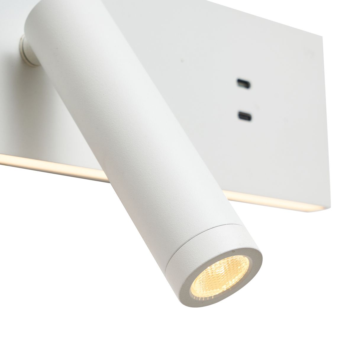 Moderne wandlamp wit verstelbaar met USB-C incl. LED - Modric