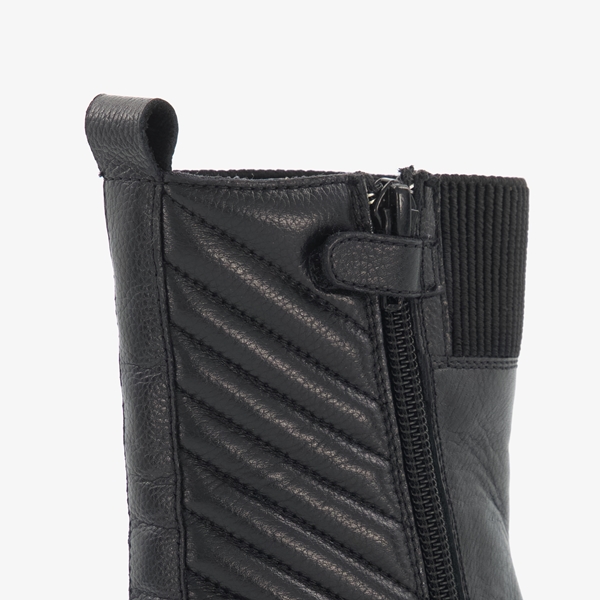 Groot leren meisjes Chelsea boots zwart