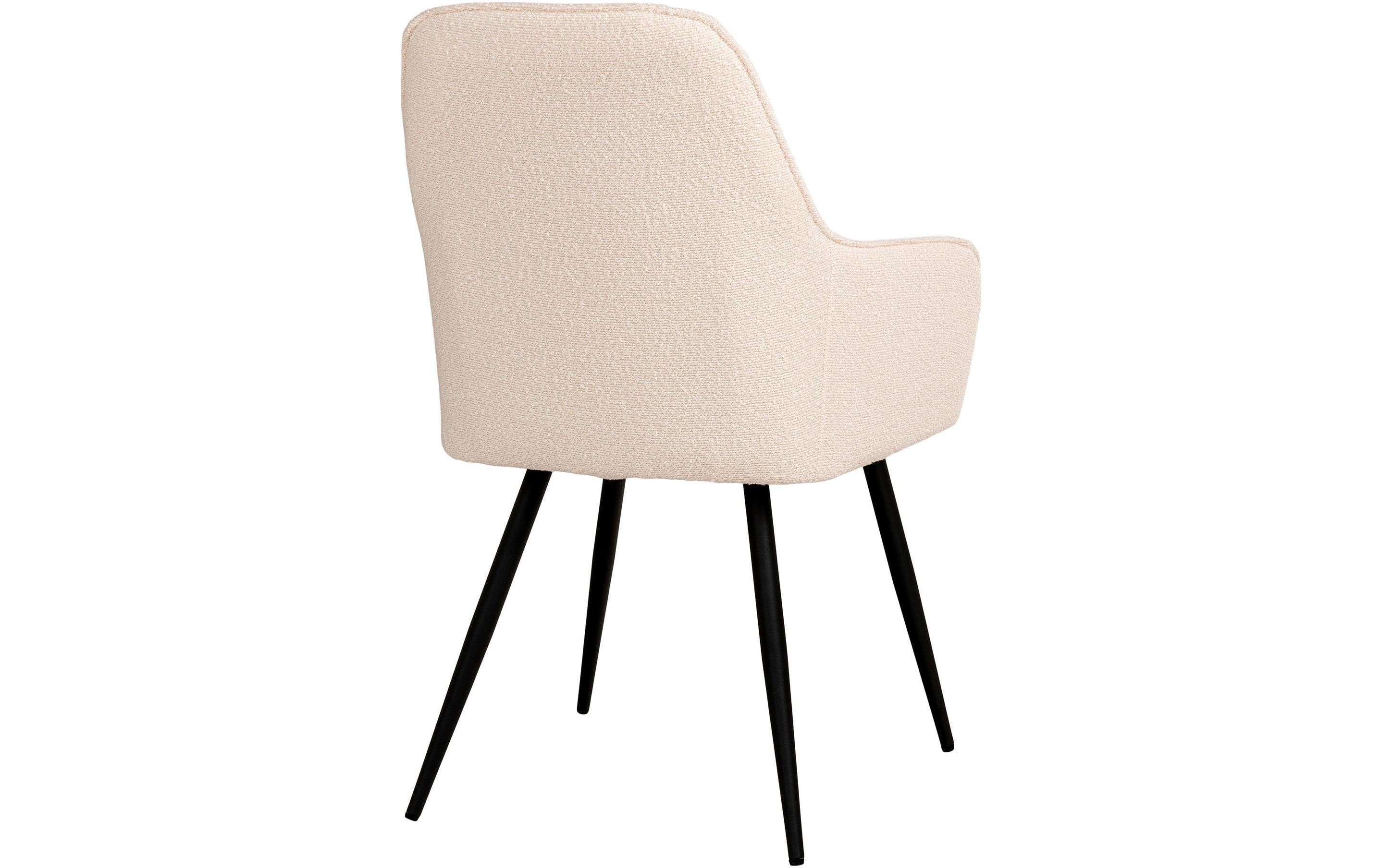Stuhl Harbo 65 x 57 x 87, Schwarz/Weiss, 2 Stück<br>Esszimmerstuhl mit Armlehnen und Rautensteppung