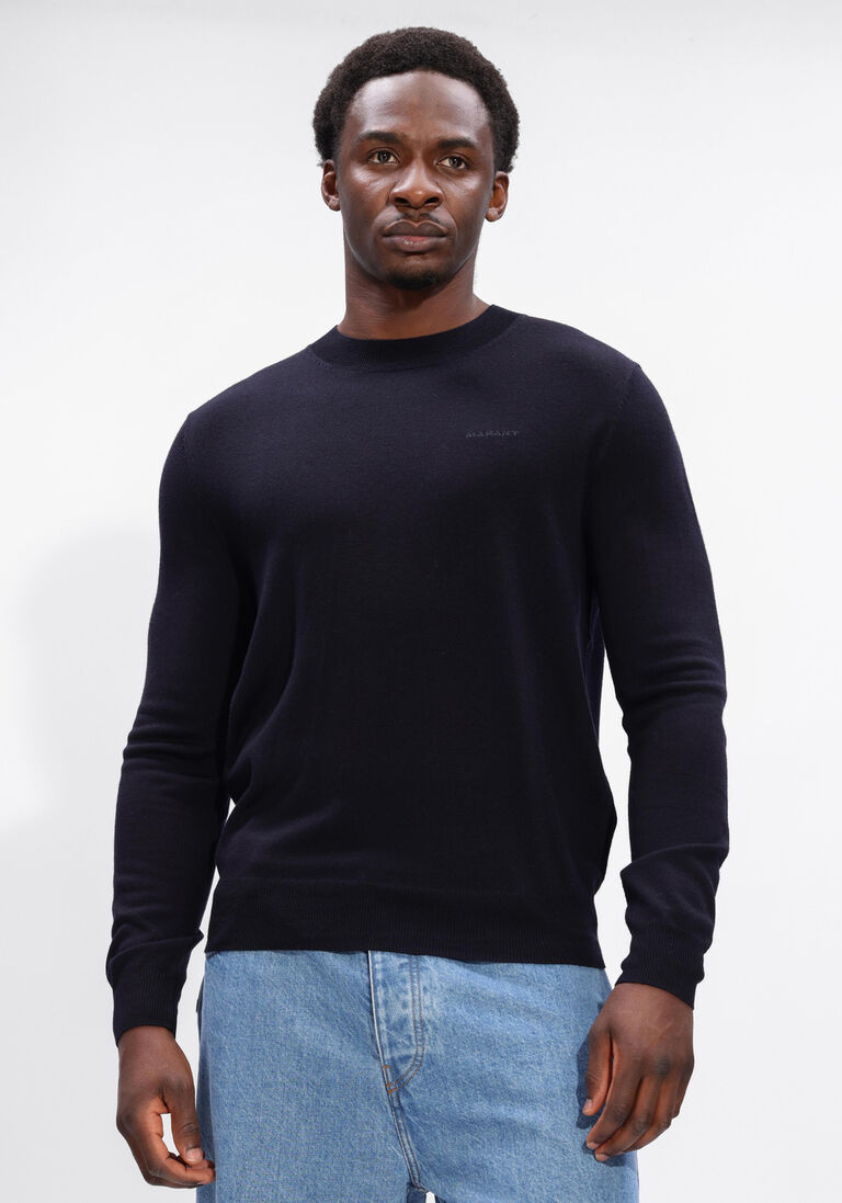 donkerblauwe isabel marant trui basile pullover