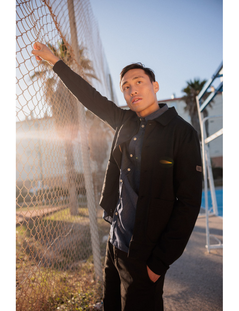 MOS MOSH CARDIGAN HOMME GABRIEL NOIR