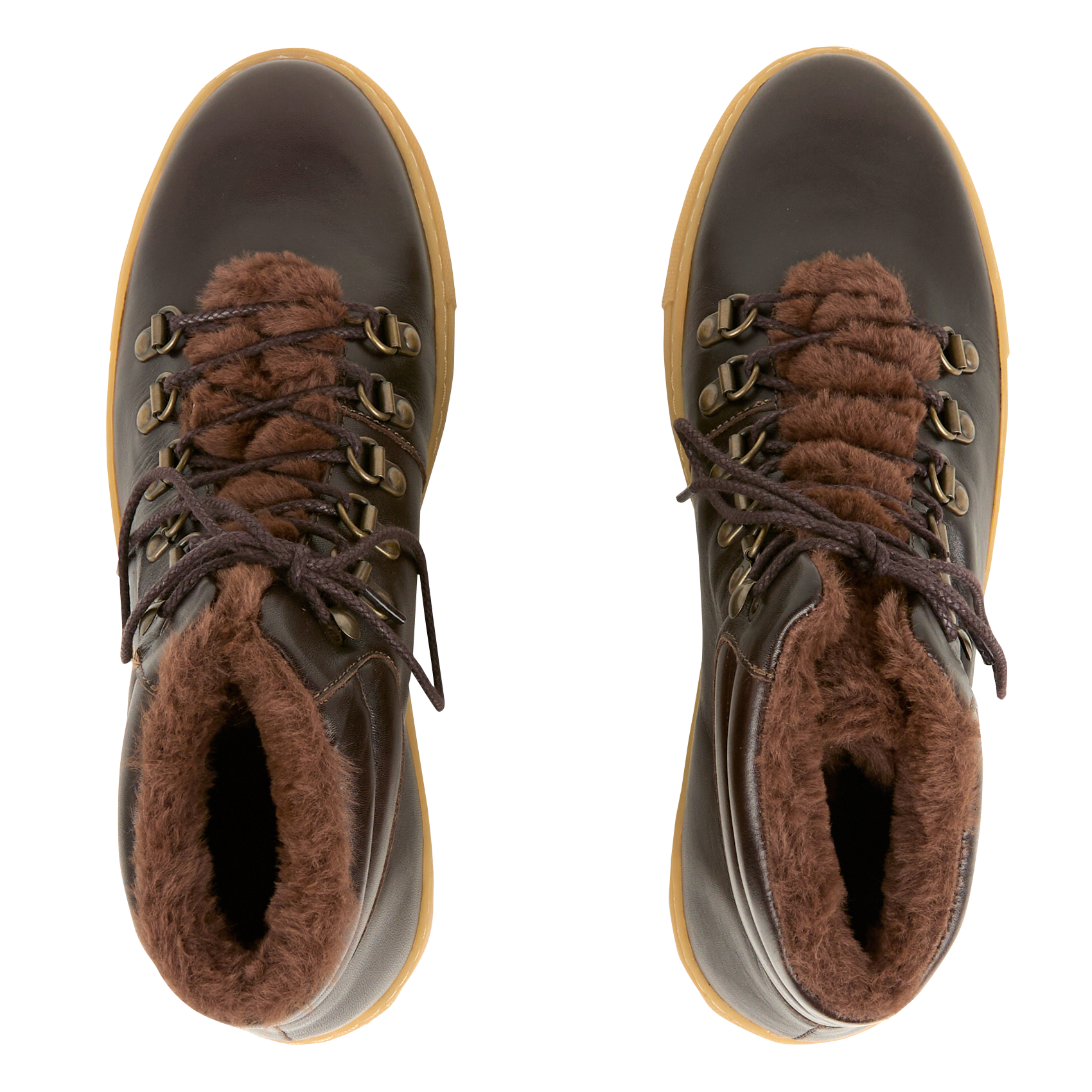 LAYLA - Baskets montantes en cuir | Marron