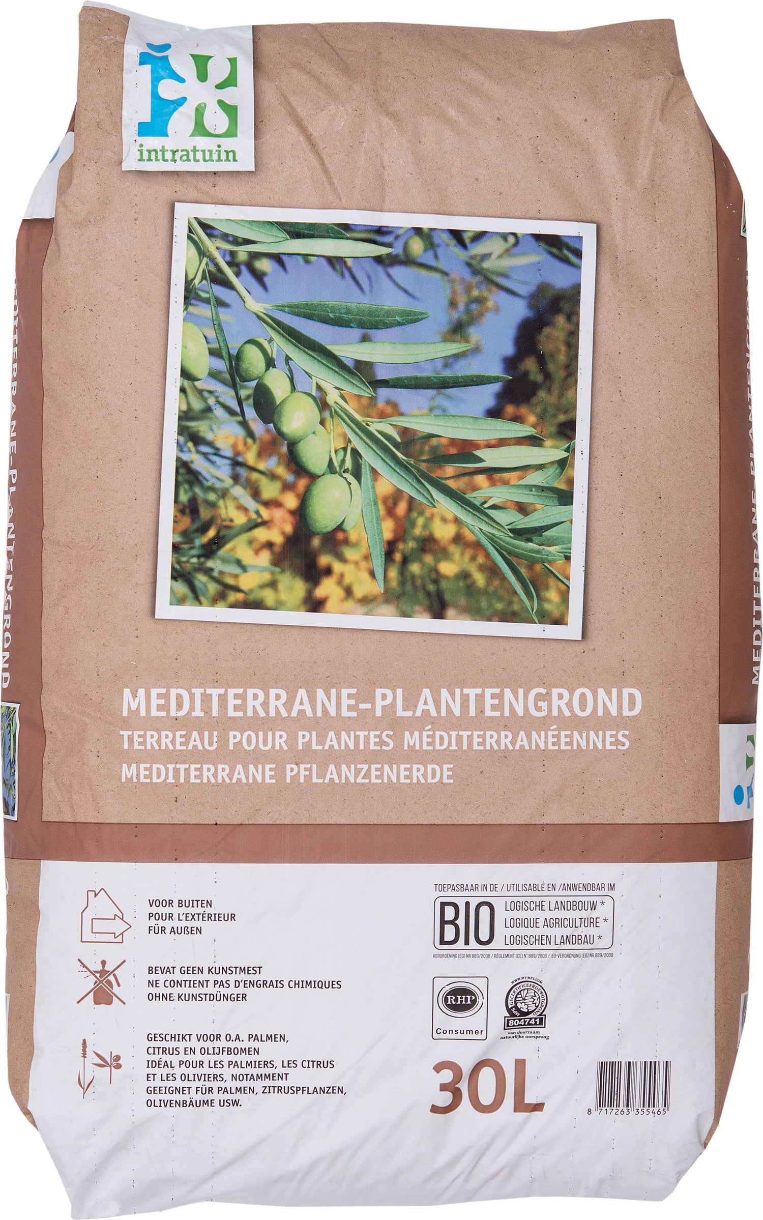 Intratuin mediterrane plantengrond Bio RHP 30 L
