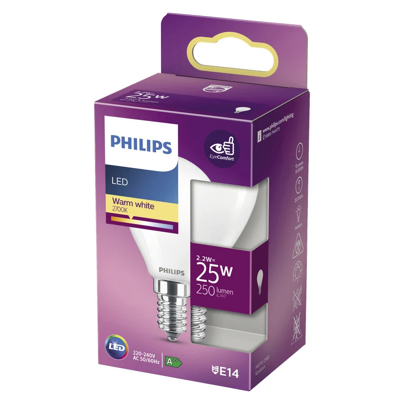 Illumpære, LED E14 2,2 W 250 lm