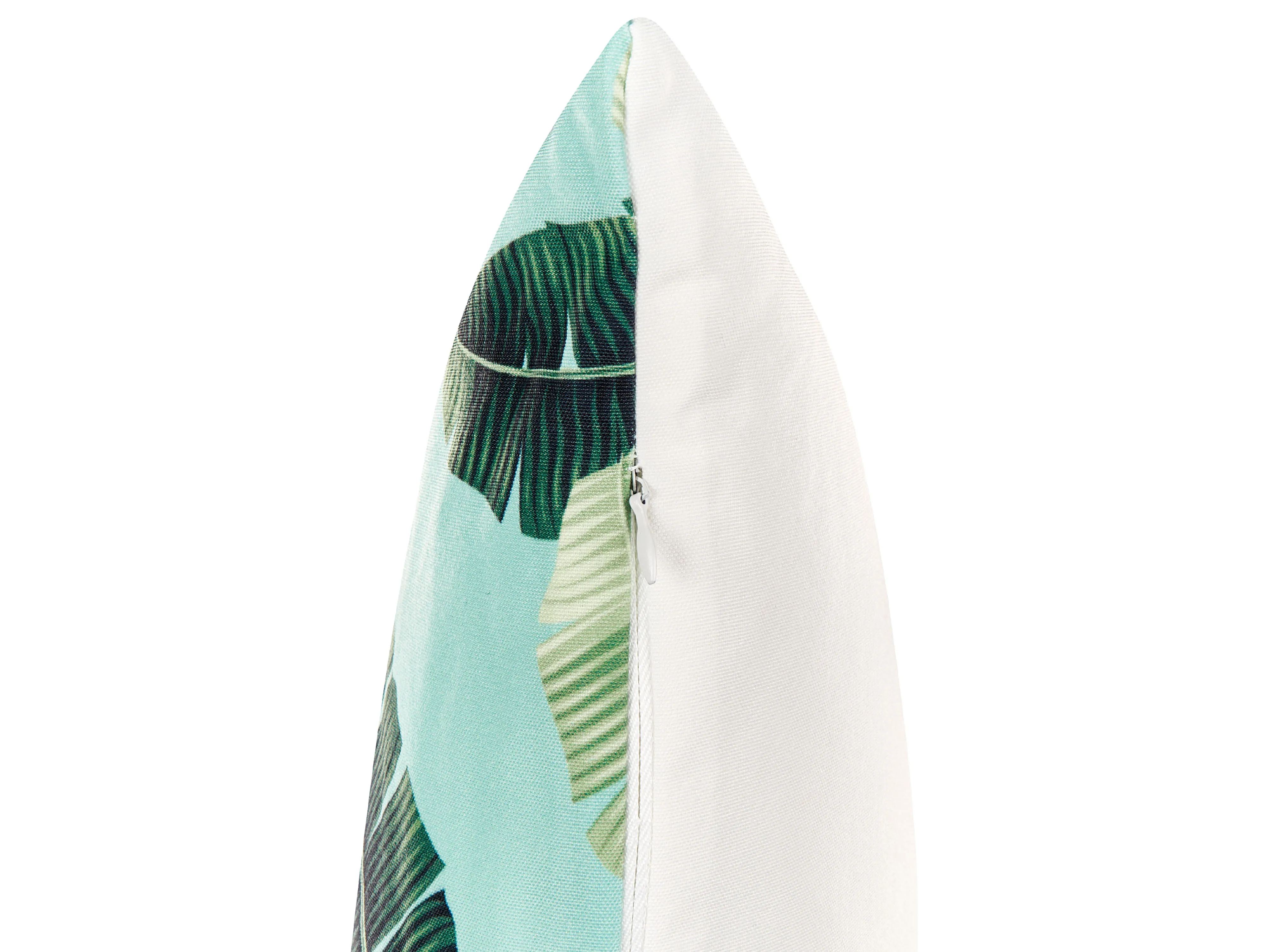 Set van 2 tuinkussens BOISSANO bladpatroon 40 x 60 cm Groen