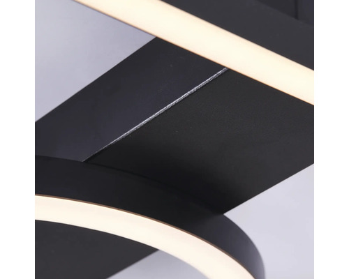 LED plafondlamp 24 W 2700 lm 3000 KB 40 cm Maureen zwart
