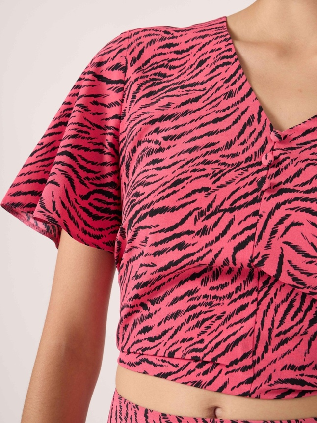 Blouse imprimé tigré