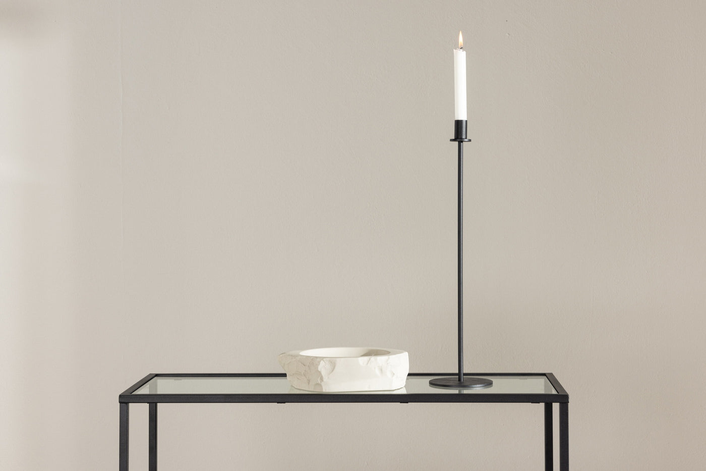 FjÃ´rd - Sidetable Zwart 30cm - Glas - BogÃ³ta