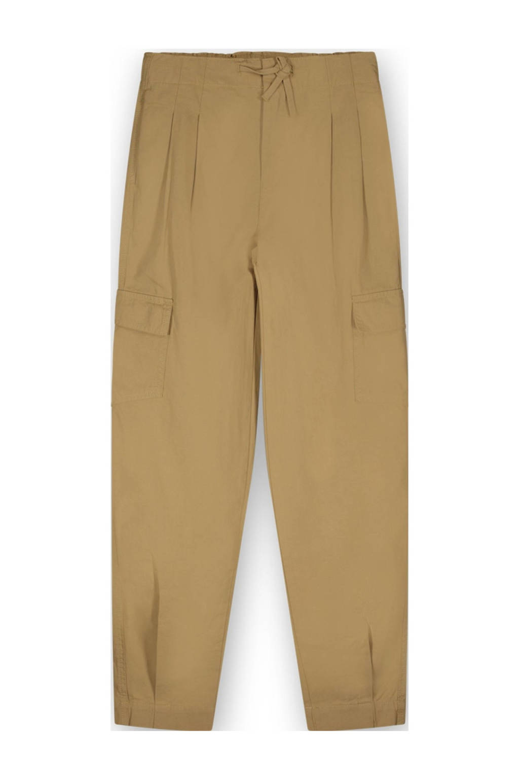 Like Flo coated tapered fit cargobroek Fien kaki