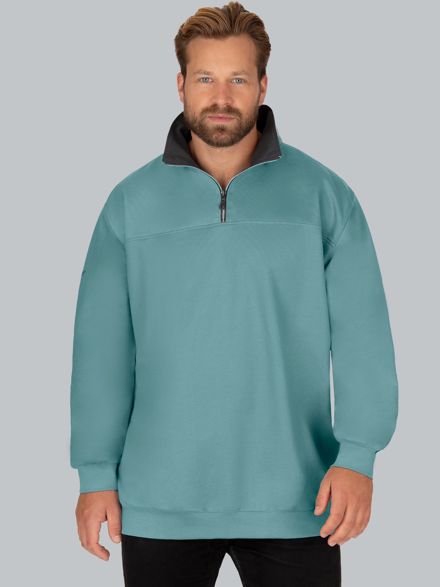 Sweatshirt mit Reißverschluss Seegras