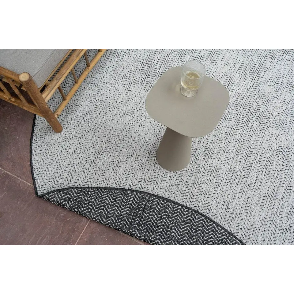 EVA Interior ovaal buitenkleed Dahl zwart - 340 x 240 cm