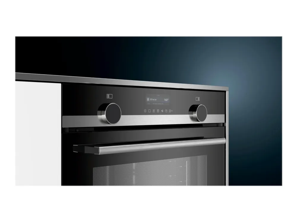 Siemens iQ500 HB579GBS0 - Ovn - til indbygning - niche - bredde: 56 cm - dybde: 55 cm - højde: 58.5 cm - med selv-rengøring - Klasse A - rustfrit stål
