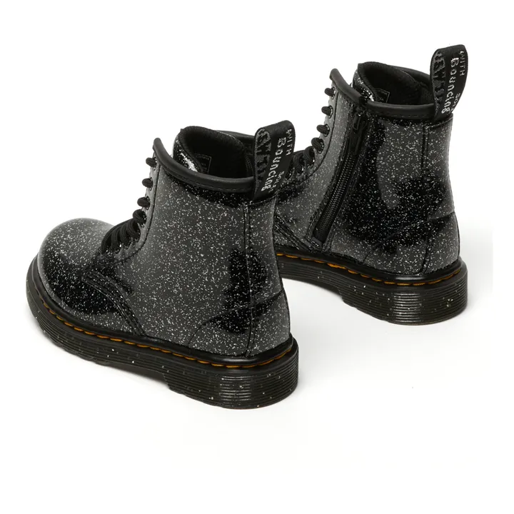 Dr Martens Boots Lacets 1460 Cuir Verni Pailleté | Noir