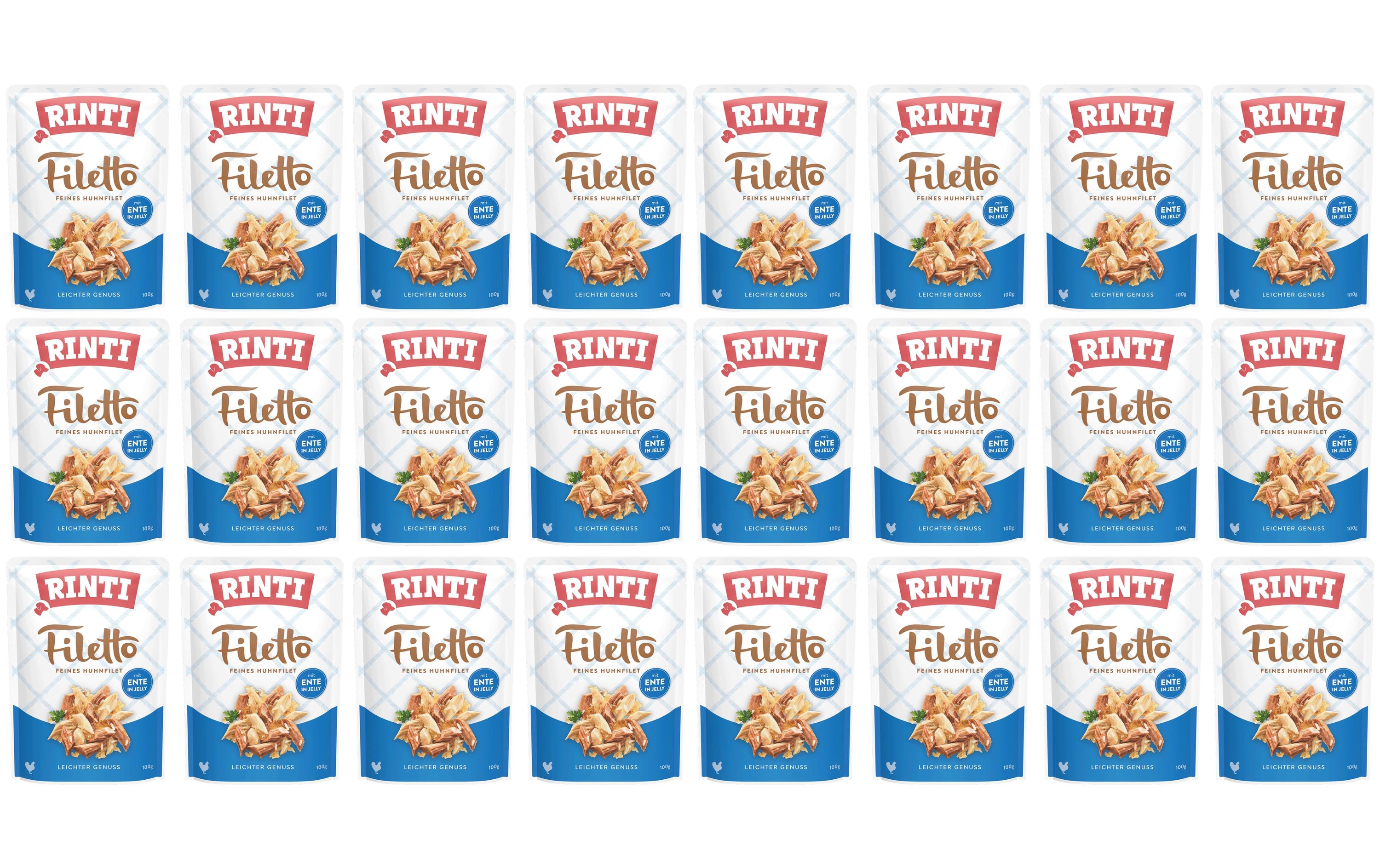 Nassfutter Filetto Huhn + Ente in Jelly, 24 x 100 gAlleinfuttermittel für ausgewachsene Hunde