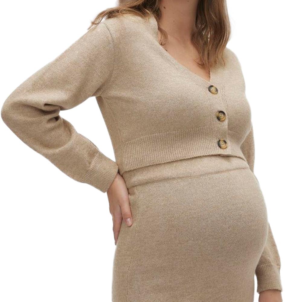 Mamalicious Gilet Beige Femme Mamalicious Ewanne