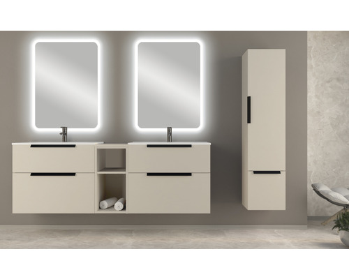 Badkamermeubel Baden Haus Urban BxHxD 74 x 62 x 46 cm Frontkleur geborsteld wit mat