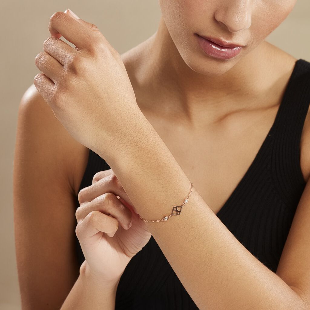 Bracelet Oumeima Argent Rose