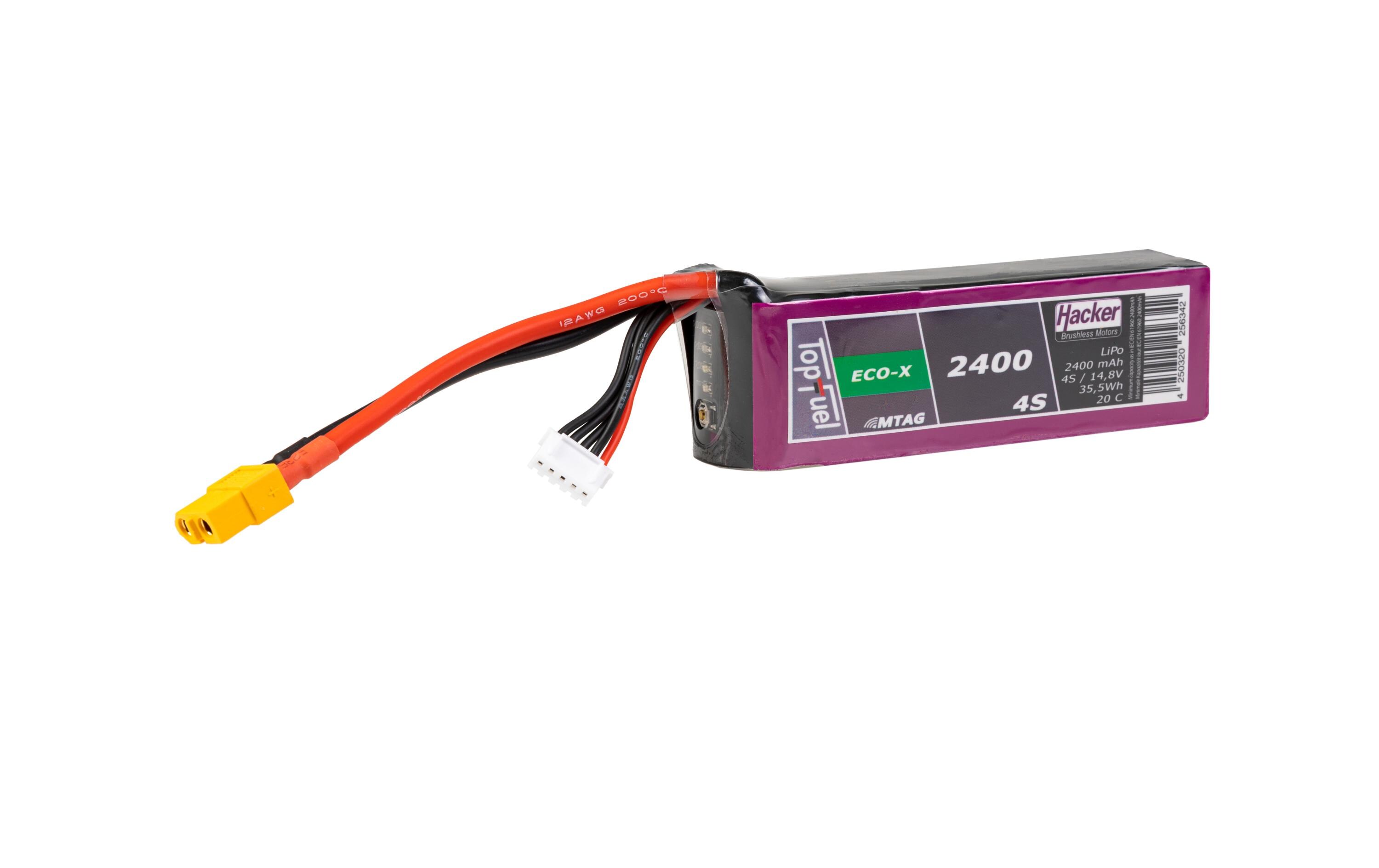 RC-Akku LiPo 2400 mAh 14.8 V 20C TopFuel ECO-X MTAGTopFuel LiPo-Akku 14.8 V 2400 mAh 4S 20C MTAG