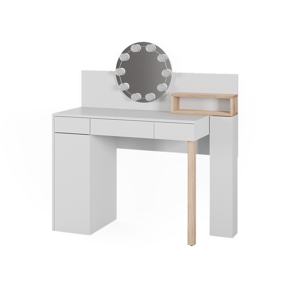 Vicco Schminktisch Olivia 110x120cm Frisiertisch mit Spiegel und LED-Beleuchtung