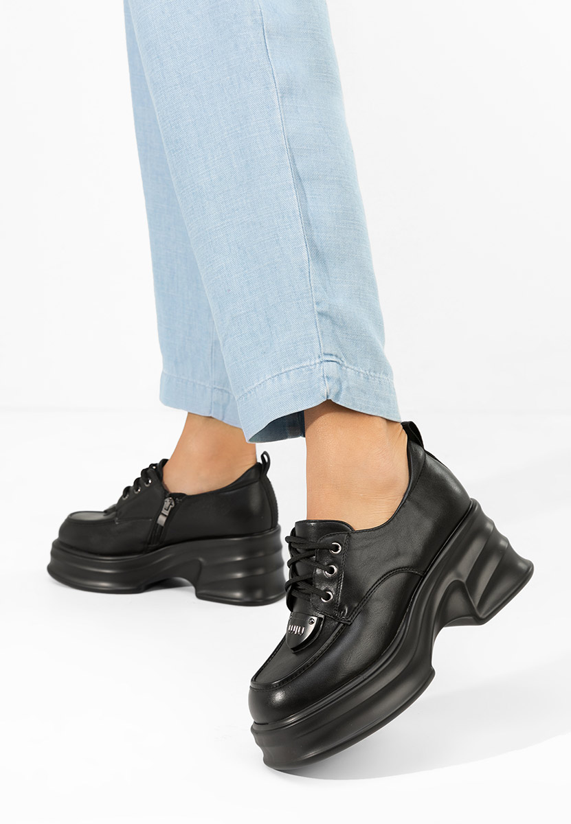 Chaussures casual à plateforme noirs Adnana