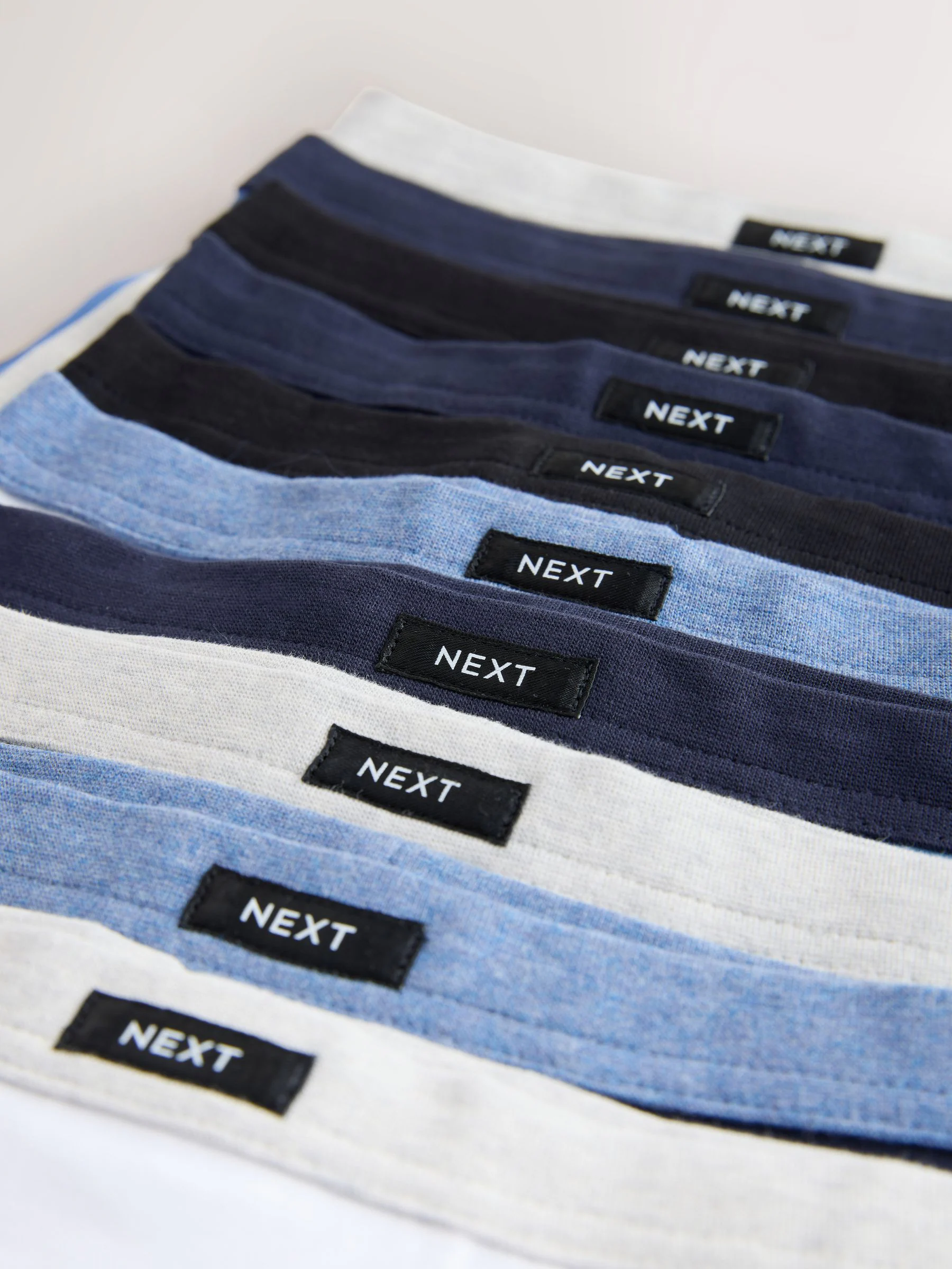 Blauw/grijs - Set van 10 boxershorts met zachte tailleband (2-16 jr)