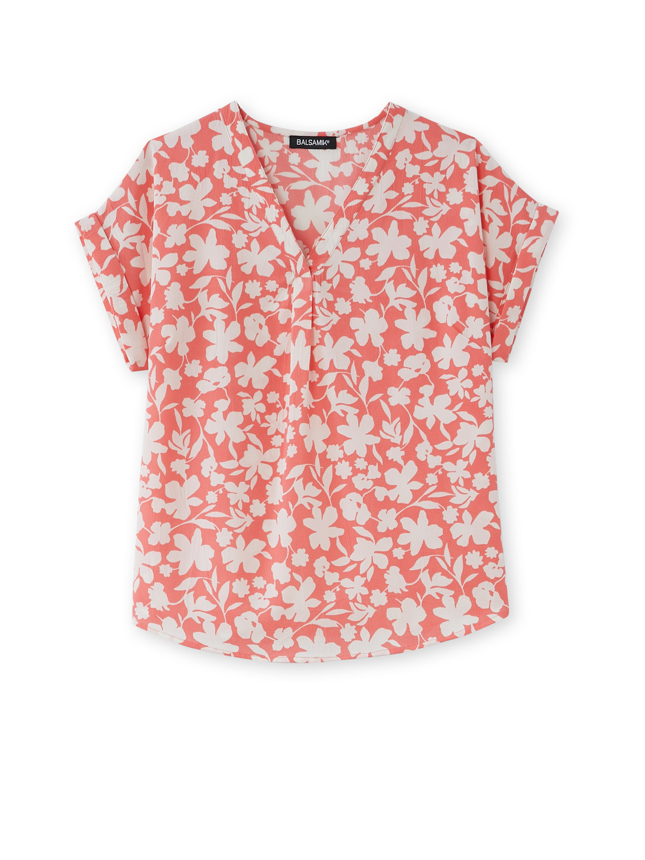 Blouse encolure V avec pli d'aisance