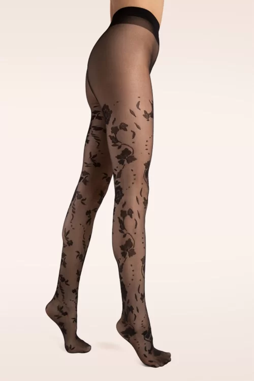 Fiorella Flores panty in zwart