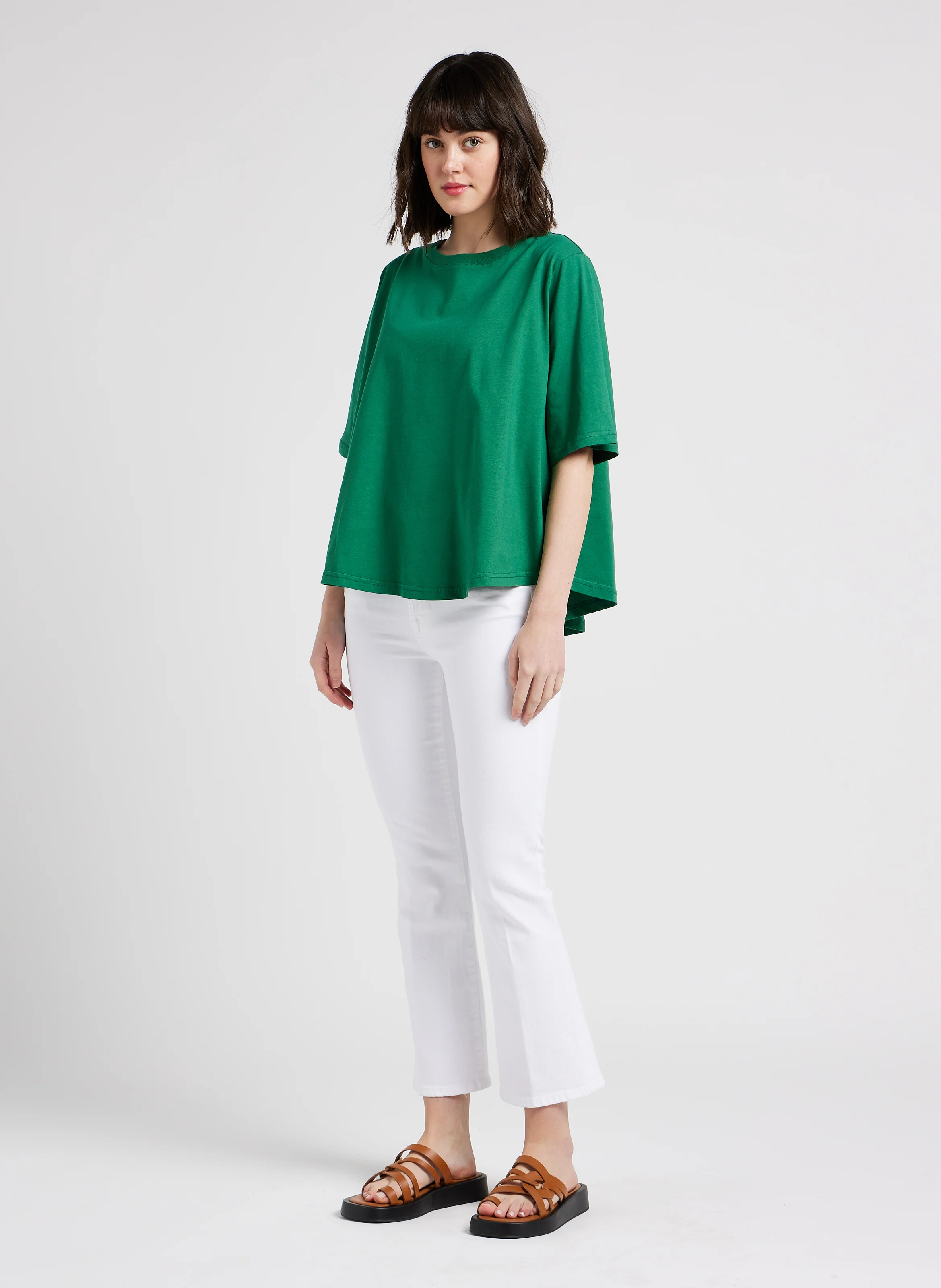 Jean cropped évasé | Blanc